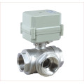 3 Way T/L Port 1" Electric Control Stainless Steel ValVe Motorized Ball Valve (A100-T25-S3-C)